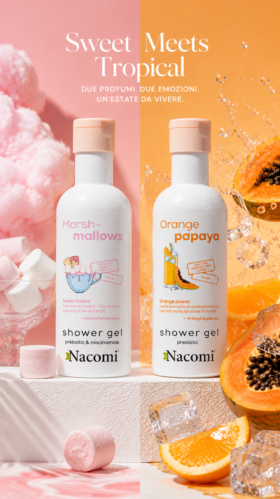 SHOWER GEL MARSH -MALLOWS  E SHOWER GEL ORANGE PAPAYA