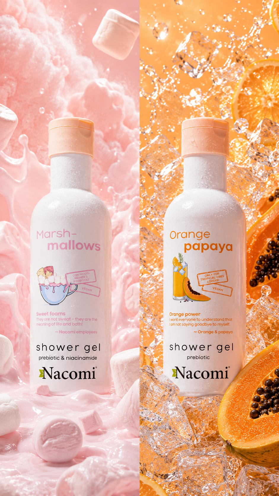 SHOWER GEL MARSH -MALLOWS  E SHOWER GEL ORANGE PAPAYA